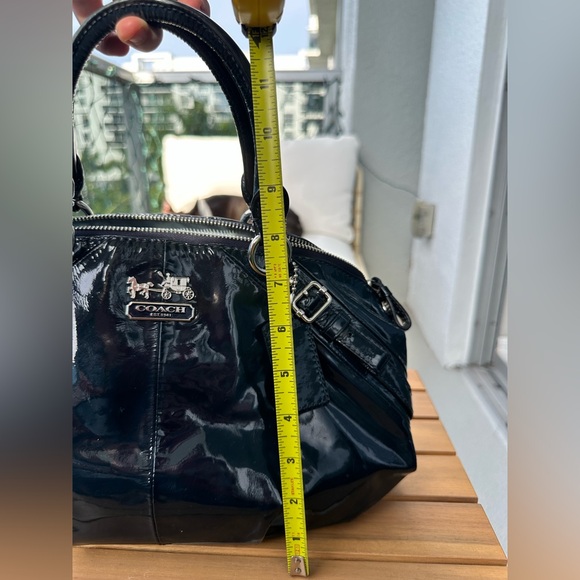 Coach Sophia Bag Medium Blue Patent Leather - Picture 12 of 13